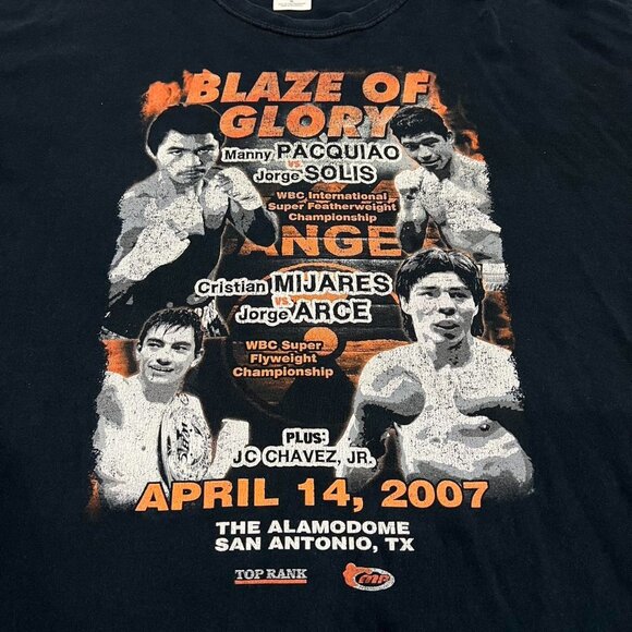 Vintage 2007 Manny Pacquiao Vs Jorge Solis Boxing T-shirt - Picture 3 of 4